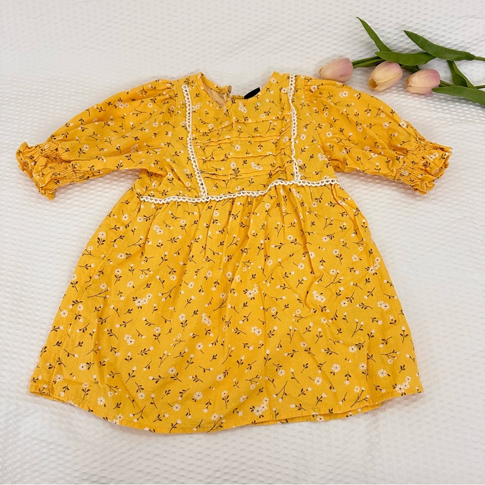 Yellow floral dress 18M